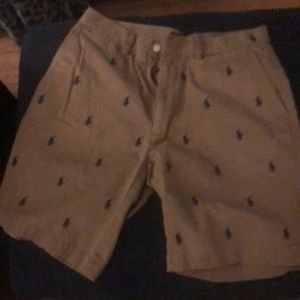 Polo Ralph Lauren logo khaki shorts